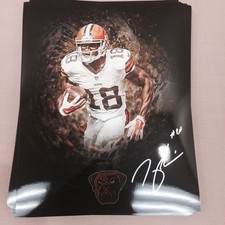 TAYLOR GABRIEL Autographed CLEVELAND BROWNS PHOTO #18 Gameday holo Edit