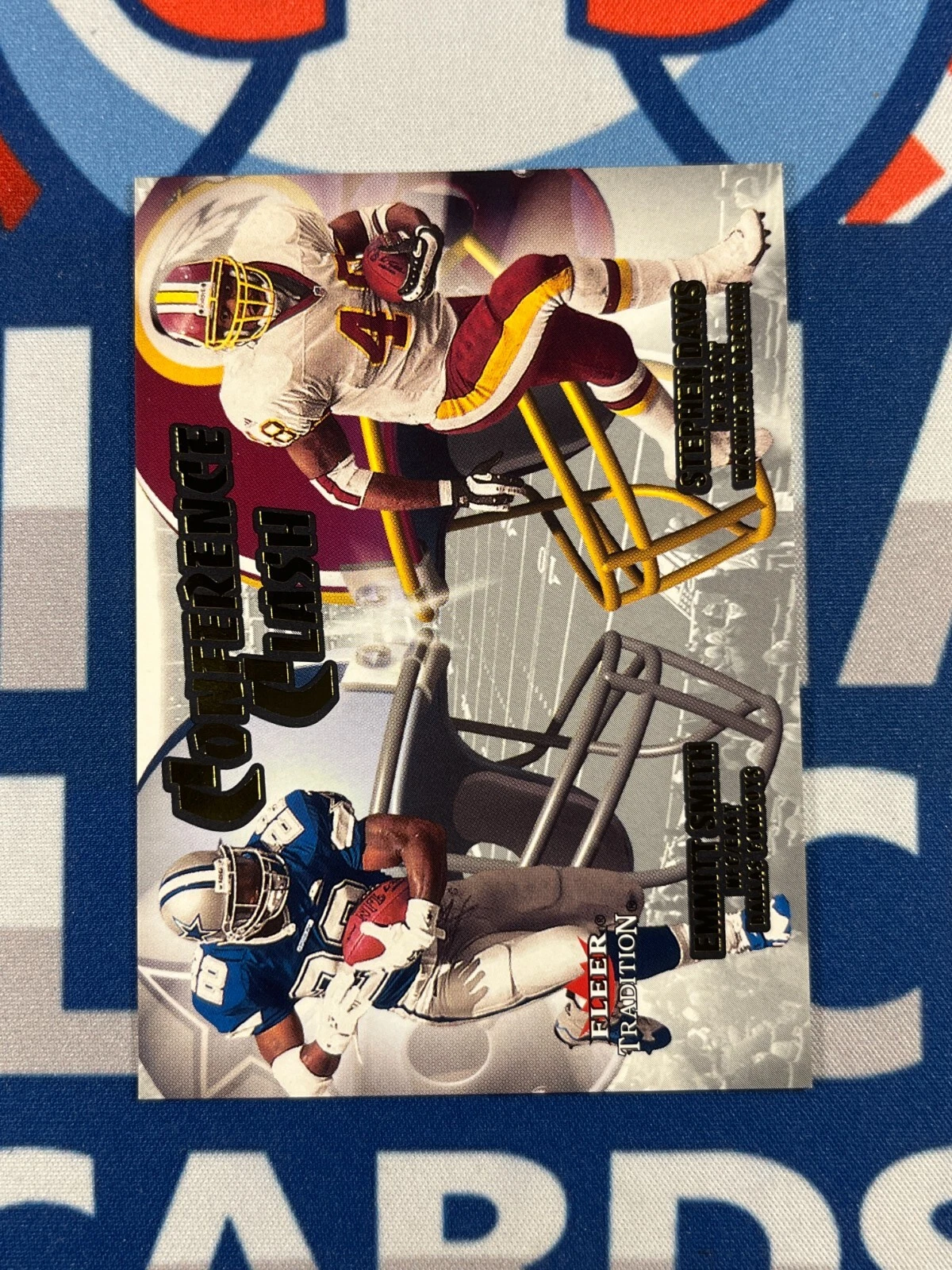 2001 Fleer Tradition Conference Clash Emmitt Smith Stephen Davis #3CC