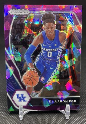2021 Panini Prizm Draft Picks De’Aaron Fox Purple Ice /149 #72 Kentucky Wildcats