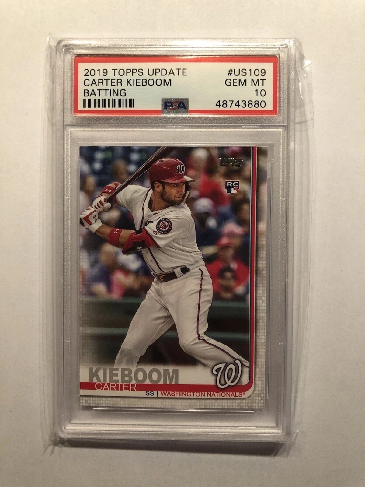 Carter Kieboom - 2019 Topps Update #US109 ROOKIE - BATTING - PSA 10 GEM MINT