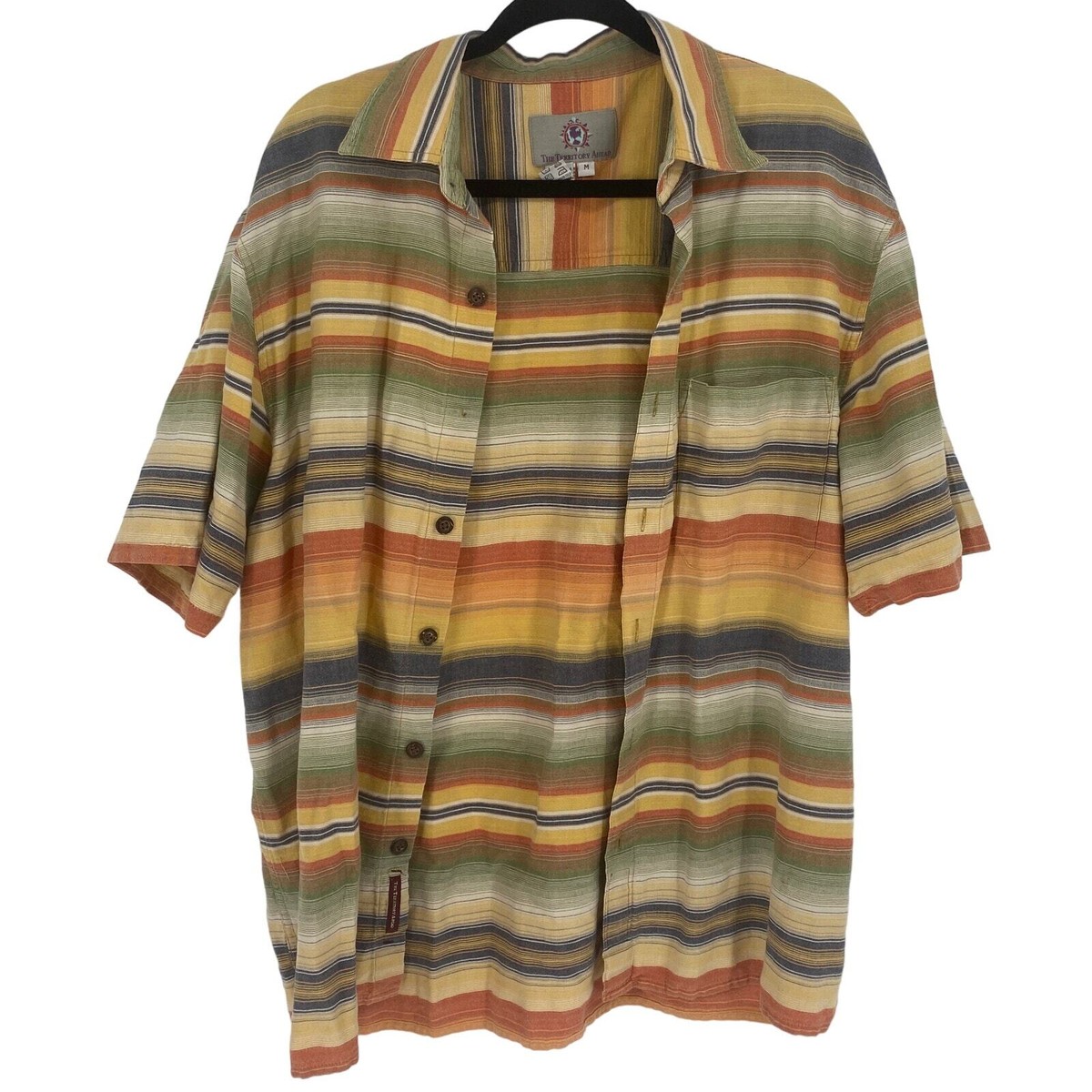 その他 USED BLANKET VTG Territory Ahead Shirt Mens medium Southwestern Aztec Blanket