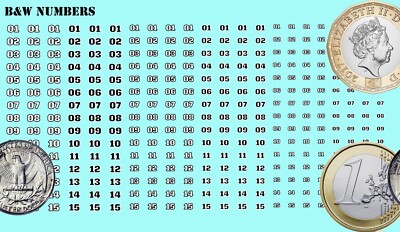 BattleTech - 330x PREMIUM Waterslides Decals - B&W Numerals
