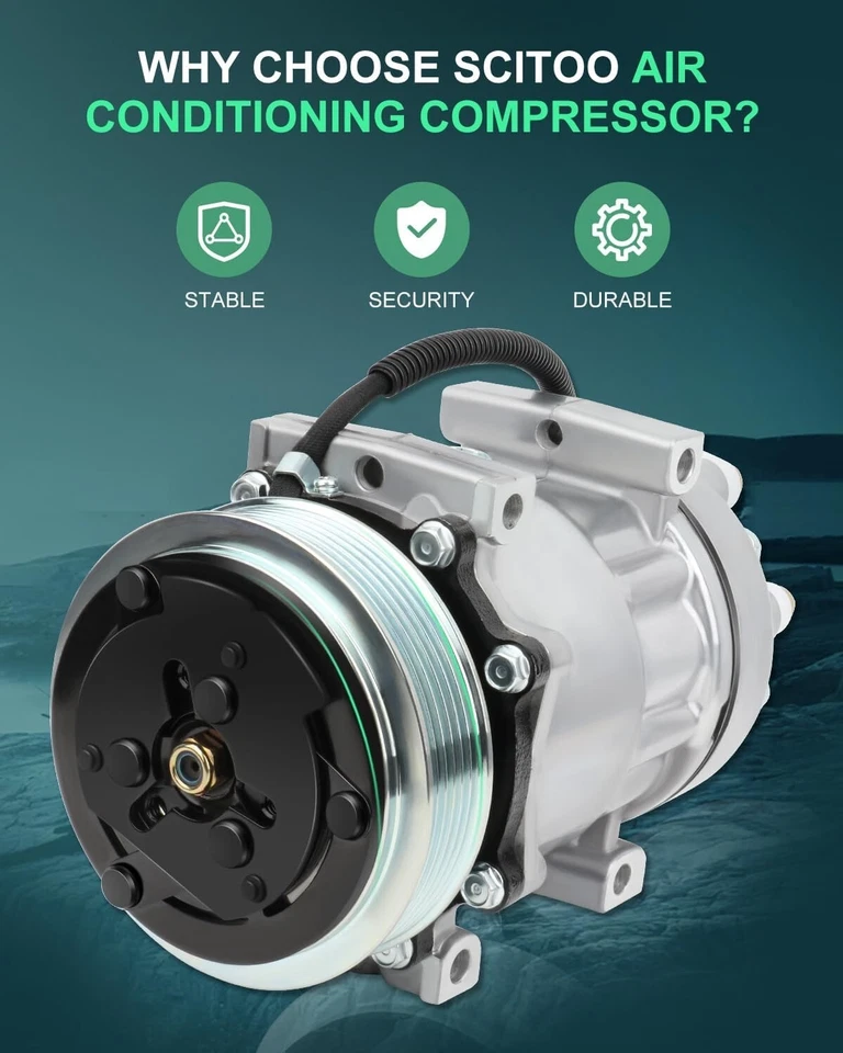 Compresor de CA para I-intern para cosechadora 4200 4300 4400 4600 4700 1991-2010 Foto 2 de 4