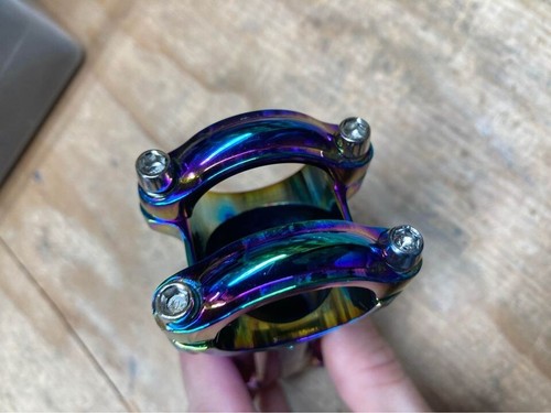 Anodized oil slick stem 80 mm 1 1/8 inch 31.8 +/-17 degree road mountain bike - Picture 6 of 8