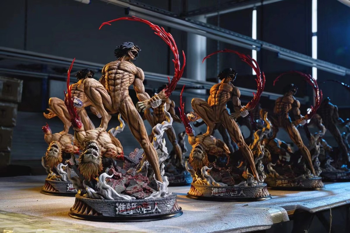 Figurine Eren Jaeger 16cm Qixiaan - Figurine D'Action Attaque Des Titans Avec Accessoires, Décoration Bureau Décoration Bureau Anime