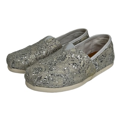 Toms One for One Classic GLITZ Slip Ons | Arch Support | W 5 | EU 35.5