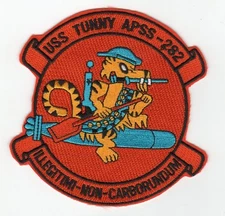 USS Tunny APSS 282 - Tiger Riding Torpedo BC Patch Cat No C5285