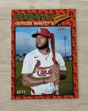 Victor Scott II 2026 Topps Heritage Color of the Year Orange /77 SP