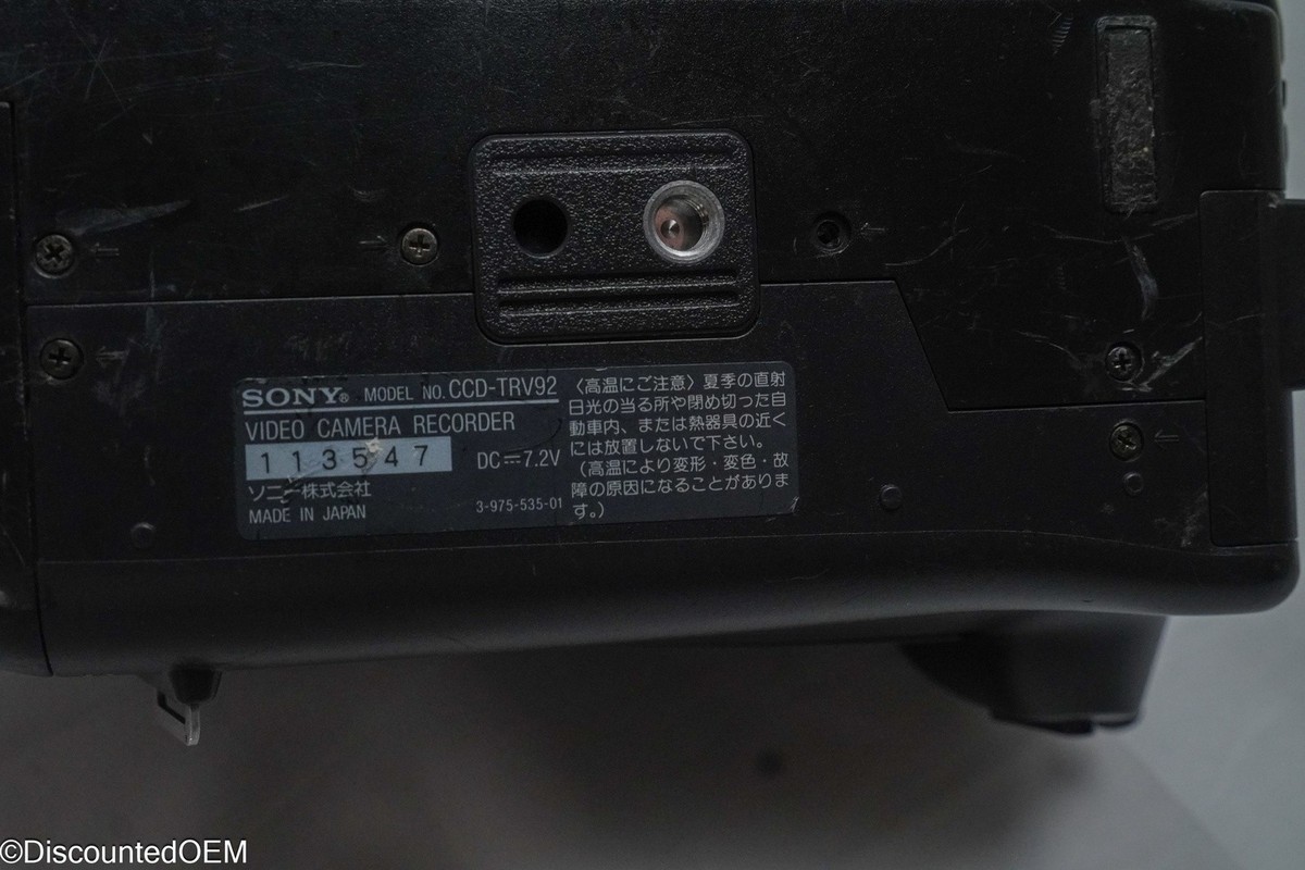 Sony CCD-TRV92 Hi8 XR Handheld - For Parts/Repair- Imported from