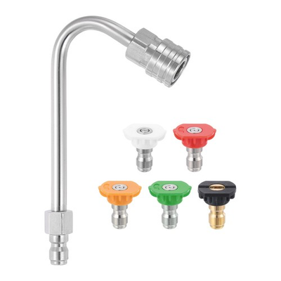 #ad 1Pcs 5.9 in Pressure Washer Extension Wand U Shape Curved Rod 1 4quot; Quick Connect $23.32