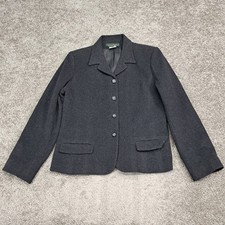 Harve Benard By Benard Holtzman Women's Blazer 4 Button Front Black 12