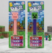 Pez Minecraft Dispensers - Creeper & Pig bundle + 6 PEZ candy