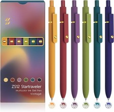 Fine Point Colored Gel Pens for Journaling