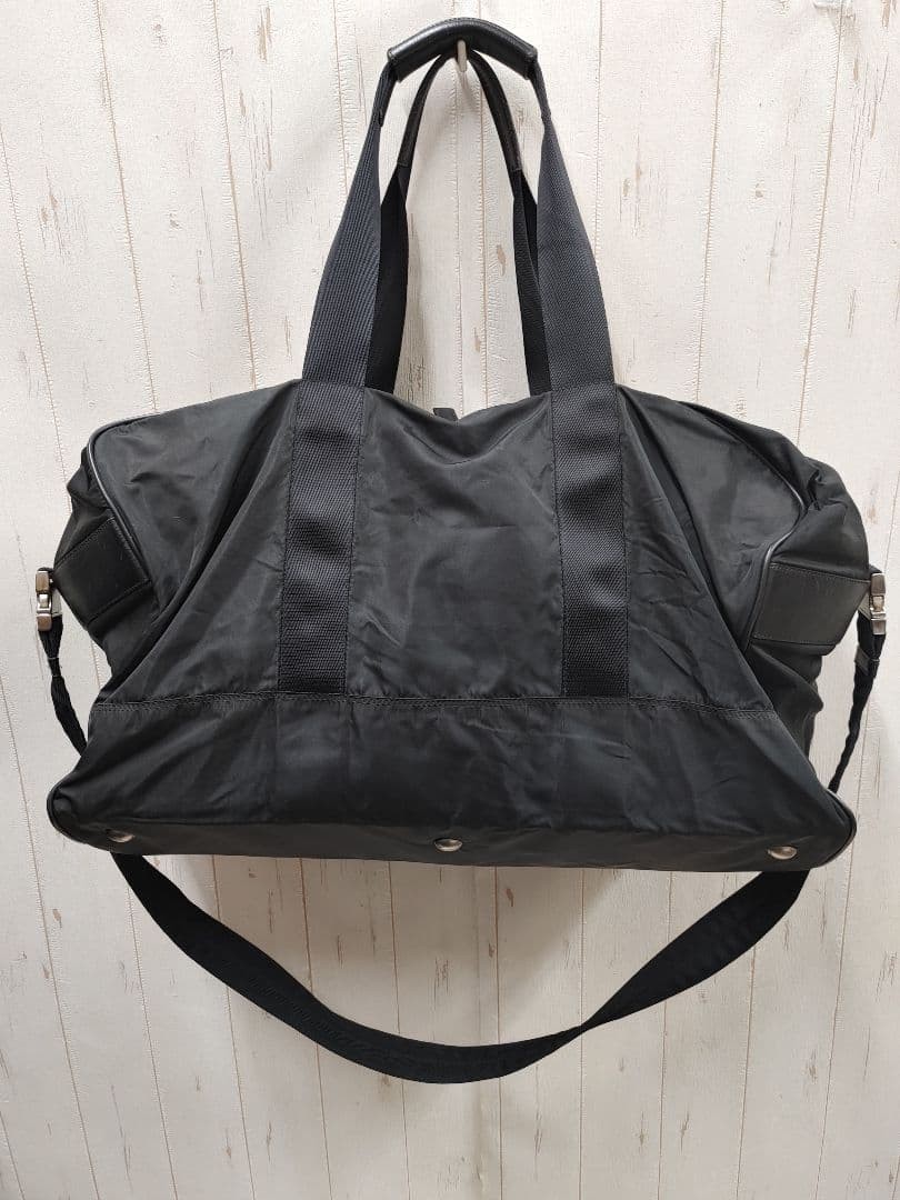 90s 00s PRADA 2WAY Boston Bag Black Large Capacity thumbnail 5