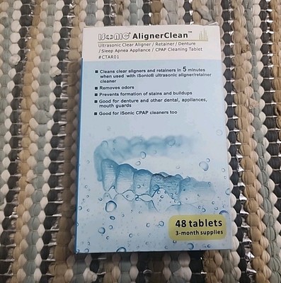 I sonic Aligner Clean Ultrasonic Clear Aligner/Retainer Cleaning Tablets #CTAR01