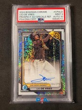 2024 Bowman Chrome Leo De Vries Auto Speckle /299 POP 2 PSA 9/10 💎 Prospect RC