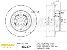 Bremsscheiben TOYOTA PRIUS PLUS 1.8 Hybrid BD-2879