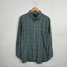Beams Plus Shirt Plaid Check Mens Long Sleeve Made In Japan XL cotton 