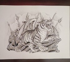Tattoo Studio Flash Sheet for Walls