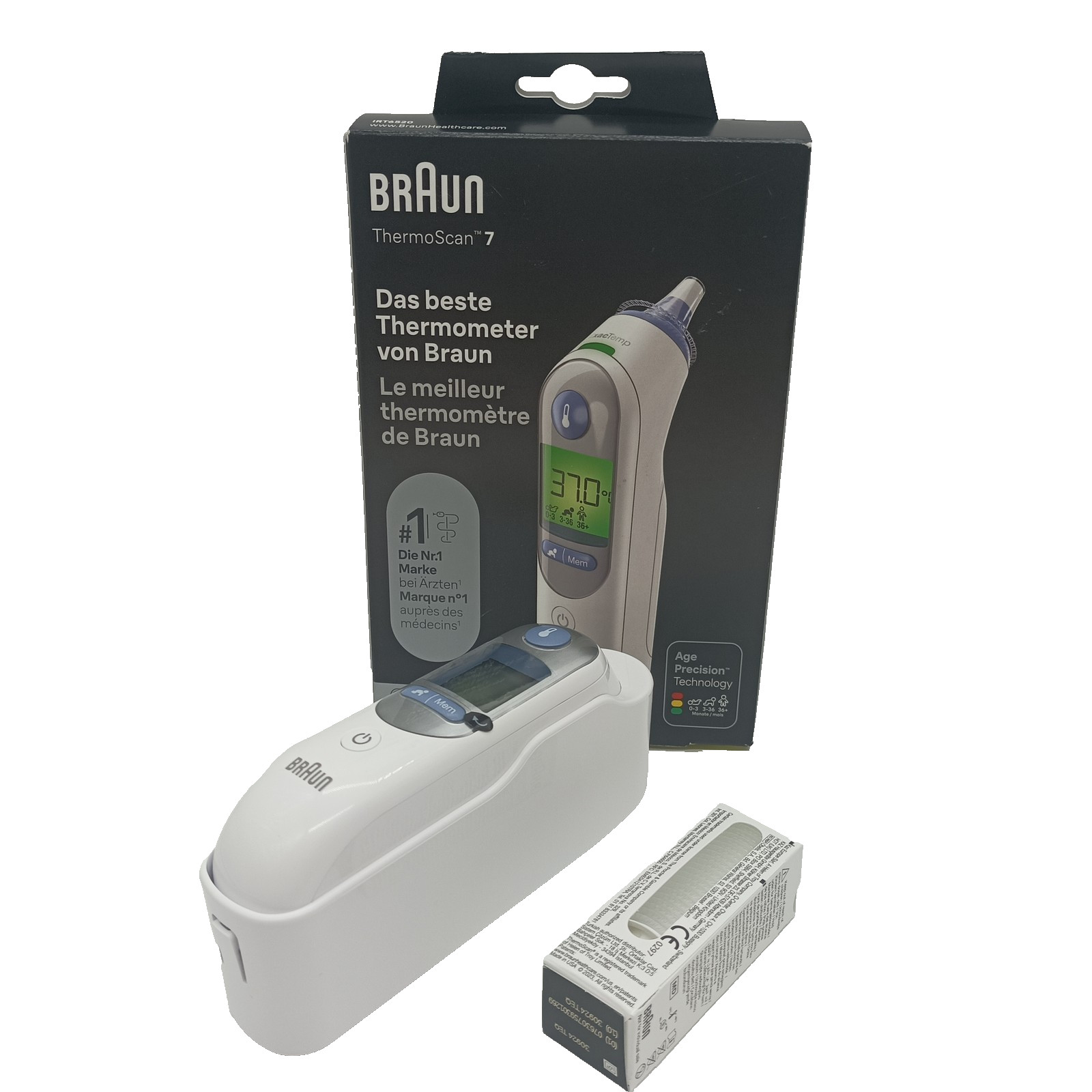 Fieberthermometer, Braun ThermoScan 7 Ohr Infrarot für Kinder & Erwachsene