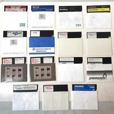 Vintage Commodore 64 128 Computer Games Lot 15 Untested Floppy Disks 1980 s