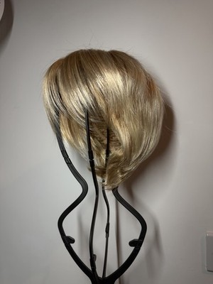Blonde Pixie Cut Perücke mittellang hitzebeständig Kunsthaar Party Kostüm