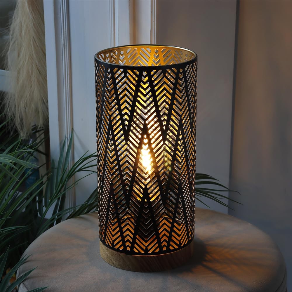 Lampe de table 28cm au design minimaliste et minuterie autonome pour bureau chic