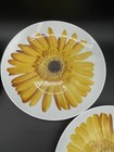 Set Of 5 Crate And Barrel 8” Stoneware Sunflower/Daisy Salad/Dessert Plates — photo 6
