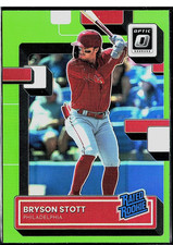 2022 Donruss Optic #134 Bryson Stott Lime Green Prizm Phillies Rookie