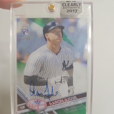 2017 Topps Clearly Authentic Aaron Judge Green Rookie Auto RC  /99