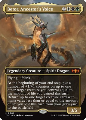 MTG Betor, Ancestor's Voice (Borderless) [Tarkir: Dragonstorm Commander] Foil Ne