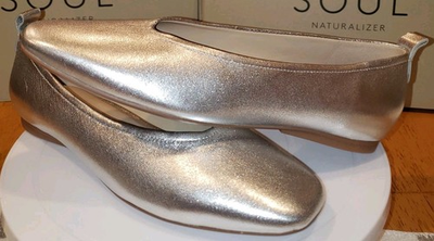 #ad #ad 27 Edit Naturalizer Women#x27;s Carla Silver Size 7.5 M Ballet Flat $35.00
