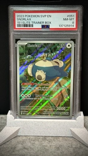 POKEMON SV SCARLET & VIOLET 151 PROMO #051 SNORLAX HOLO 2023 PSA 8 NM-MT BASIC