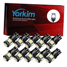 194 LED Bulbs 6000k Super Bright 5th Generation, T10 LED Bulbs, 168 LED White