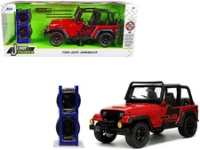 1992 Jeep Wrangler DV8 Off-Road Red with Matt Black Stripes with Extra Wheels "J