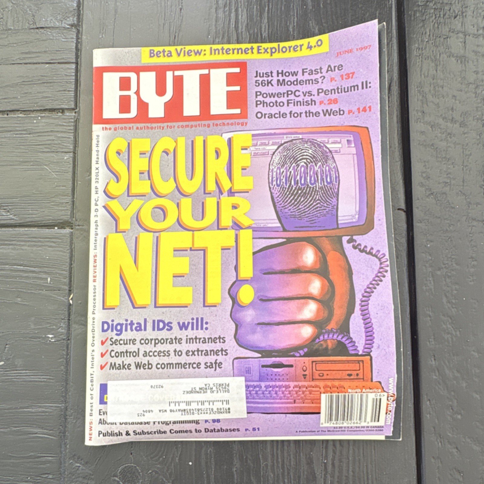 BYTE Magazine June 1997 Internet Web Security Digital IDs Computers CMP Media