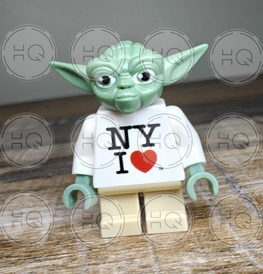 NEW** 100% LEGO Yoda NY I Love New York Custom Printed Star Wars