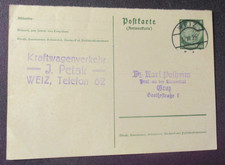 Postkarte,  gel. 1939,    Weiz   nach  Graz,  Universität,  Prof. Polheim,