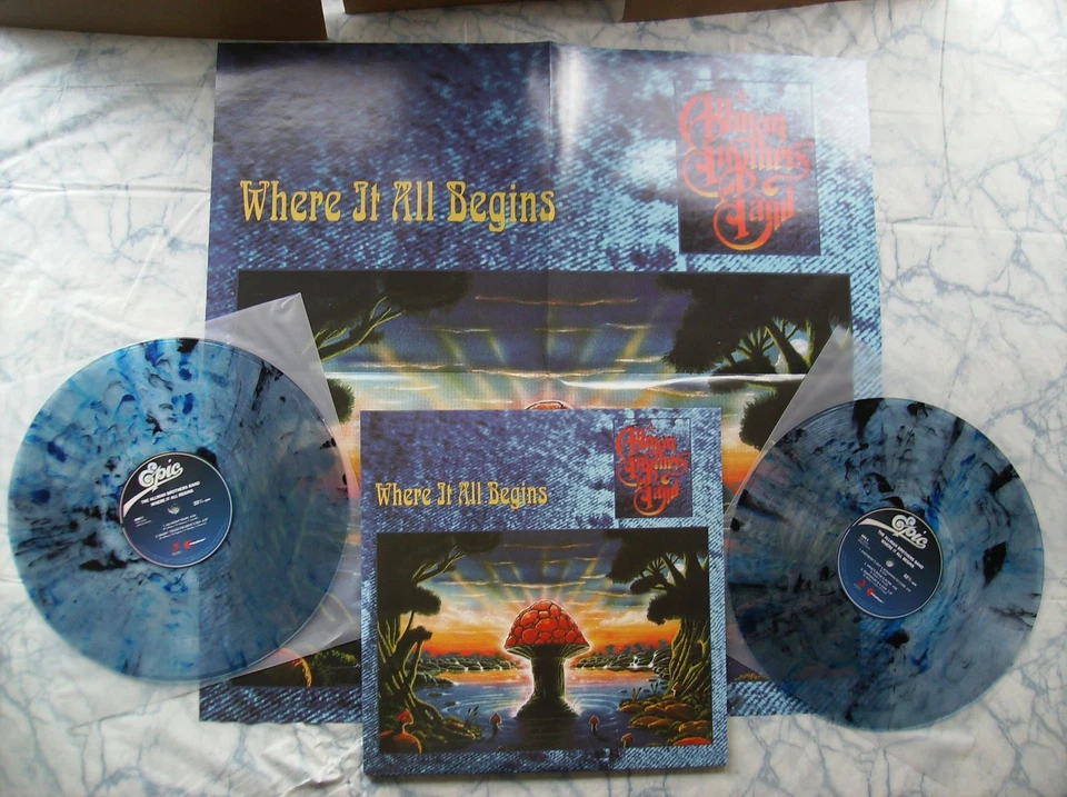 RARE BLUE & BLACK SWIRL ! THE ALLMAN BROTHERS BAND Where It All Begins double LP - Image 3 of 4