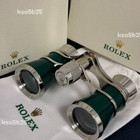 💎 Rolex Green Lacquer Engraved Opera Binoculars With Box & Pouch AD Gift Bid, — photo 4