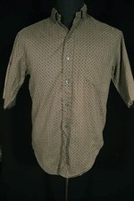 Vintage 1960's McGregor Green Cotton Paisley Shirt Size Medium