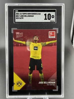 2021 Jude Bellingham Topps Now #17 Bundesliga Red Parallel SP 24/99 SGC 10