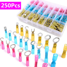250pcs Heat Shrink Wire Connector DIY Kit Waterproof Marine Automotive Terminals