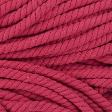 Super Soft 3 Strand Twisted Cotton Rope Red, 1/2 Inch x 10 Feet