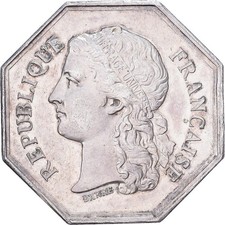 France, betaalpenning, Notaires de l'Arrondissement de Gien, Silver, Barre