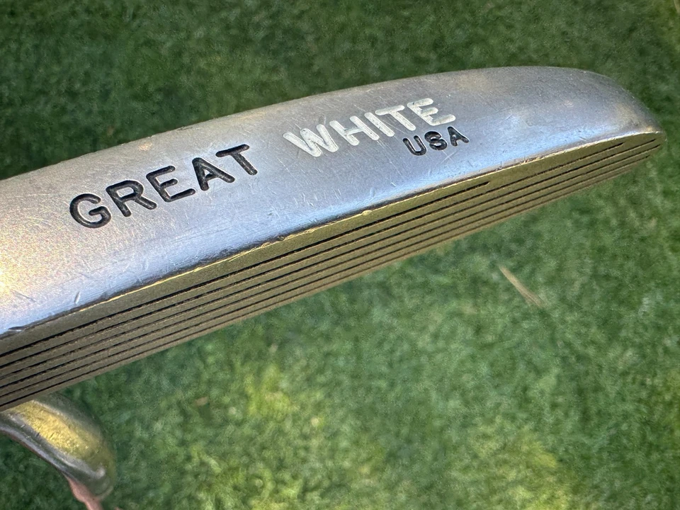 Pat Simmons Tiger Shark Great White Oversized Putter 35" Right Handed 7” Blade - Image 2 of 4