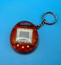 2004 Tamagotchi Connection Orange Transparent with Sparkles New Battery Tested