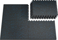 0.56" Rubber Top Gym Flooring, Heavy Duty Gym Mats for Home Gym