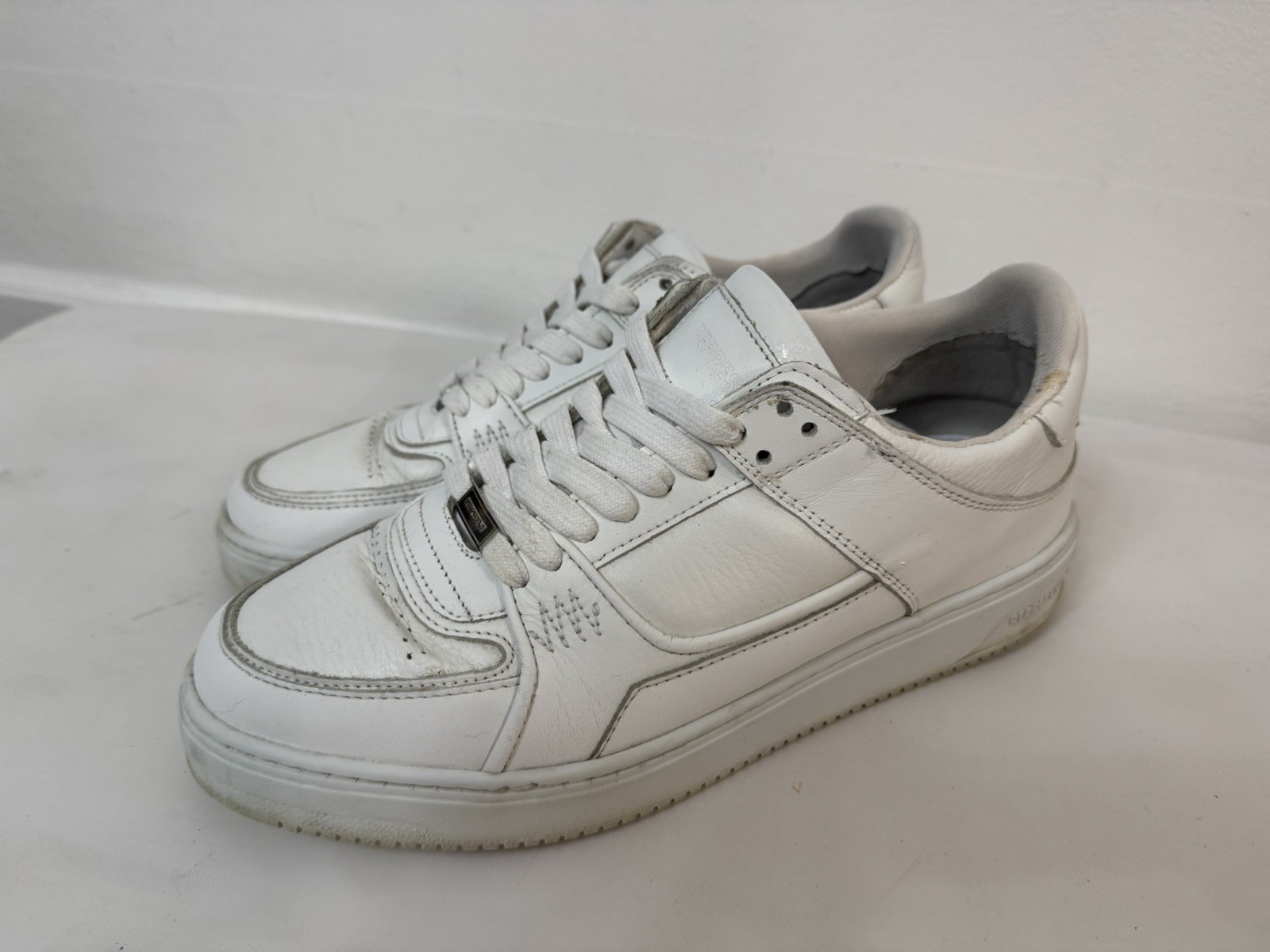 Represent Apex Trainers Logo Embossed Low Top Sneakers White Size Uk 9.5 EU 44 image 3