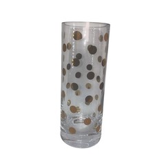Kate Spade - Pearl Place vase 10.5” Tall gold dots crystal Diameter: 4”